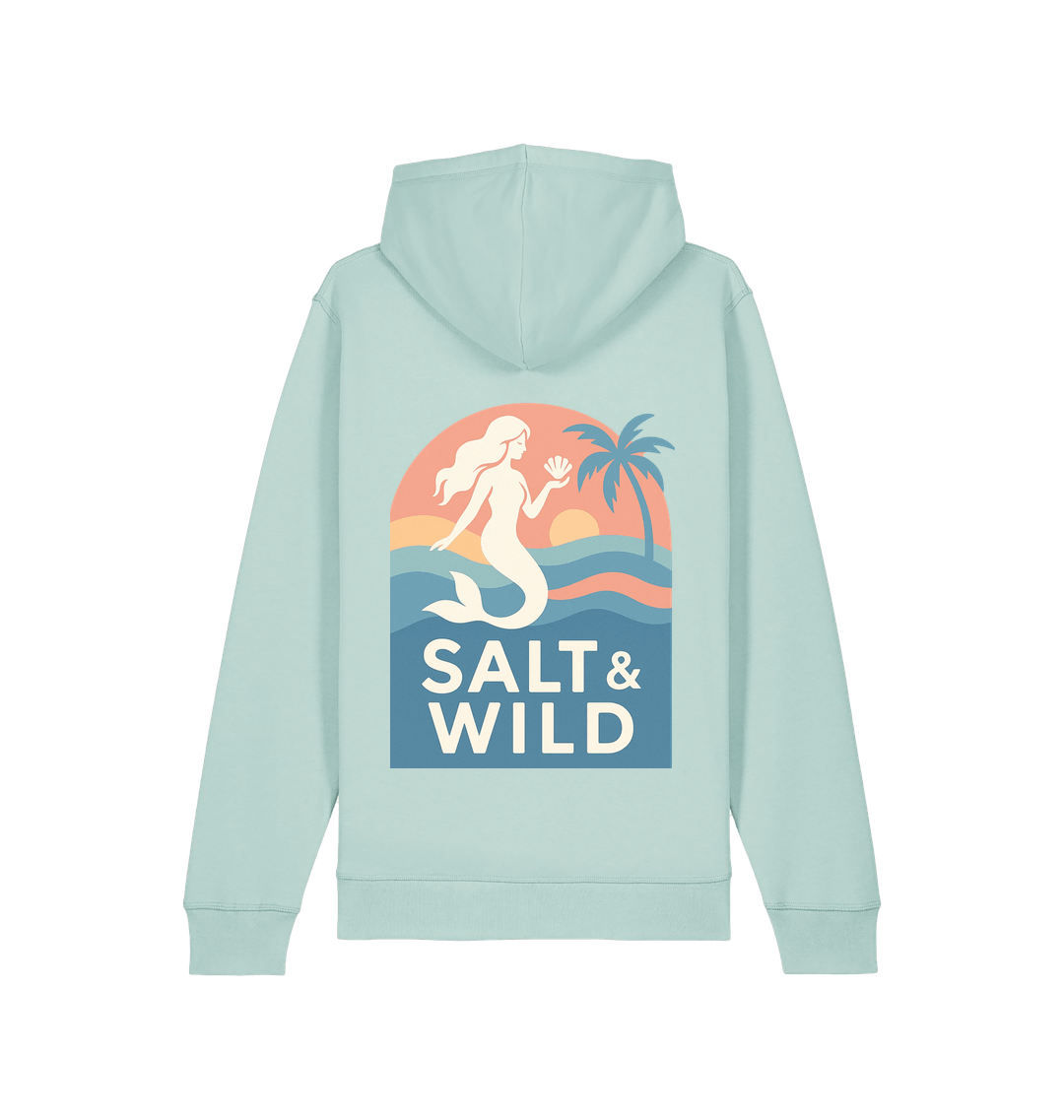 Caribbean Blue Printed Hoody