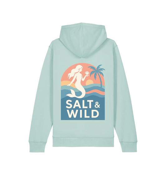 Caribbean Blue Printed Hoody