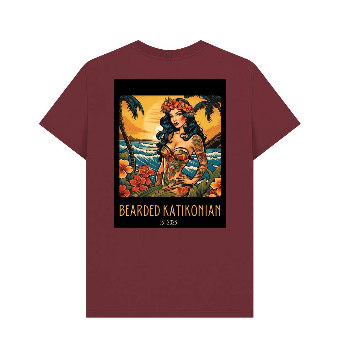 Red Wine Printed T-shirt Back
