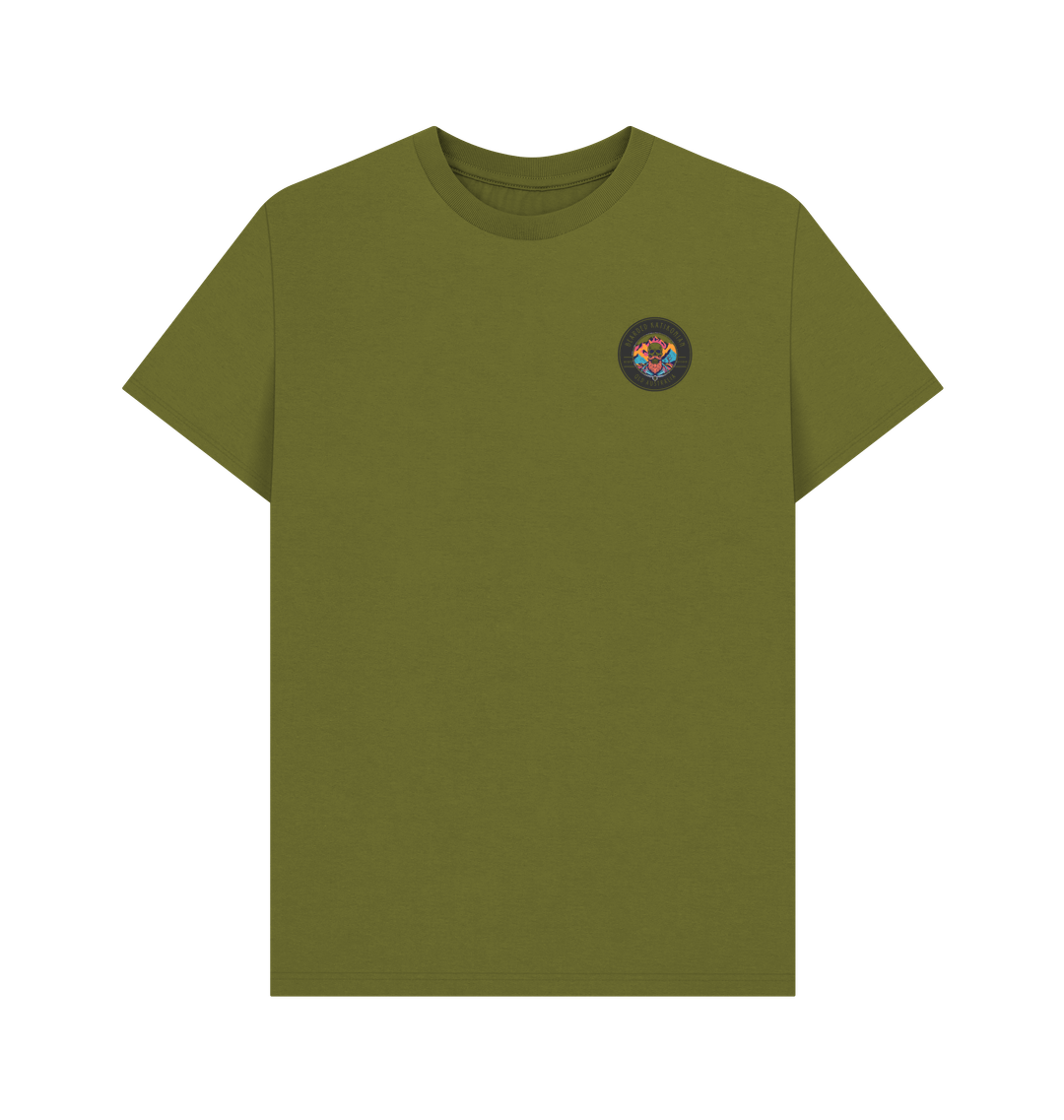 Moss Green Printed T-shirt Front