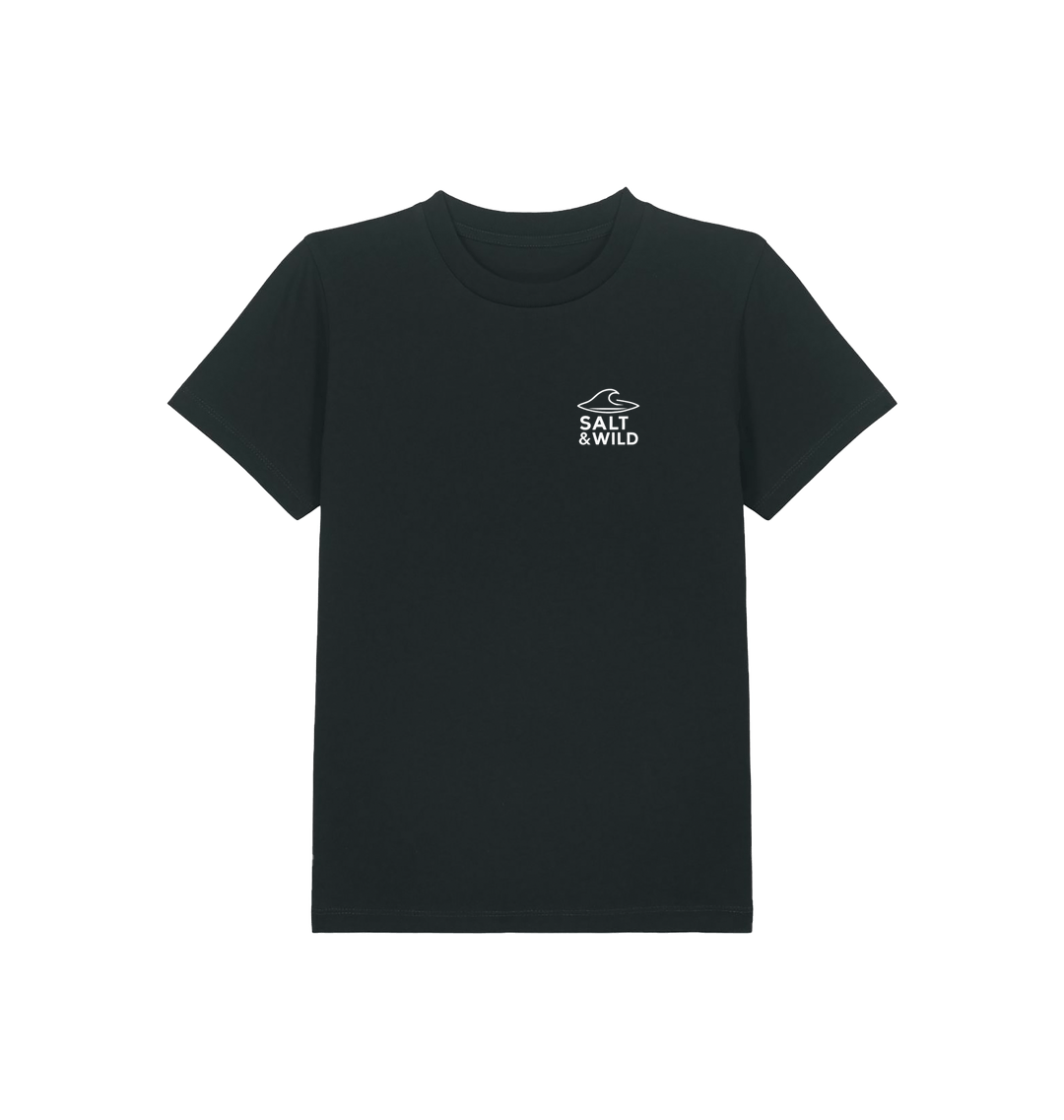 Black Printed Kids T-Shirt