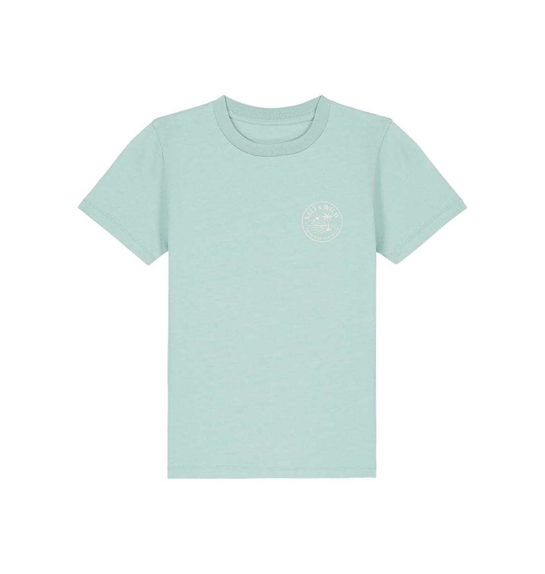 Caribbean Blue Printed Kids T-Shirt