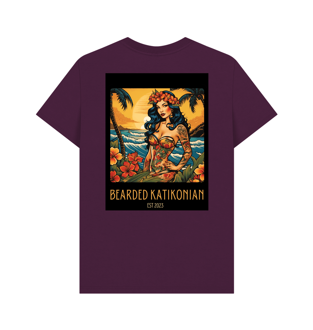 Purple Printed T-shirt Back