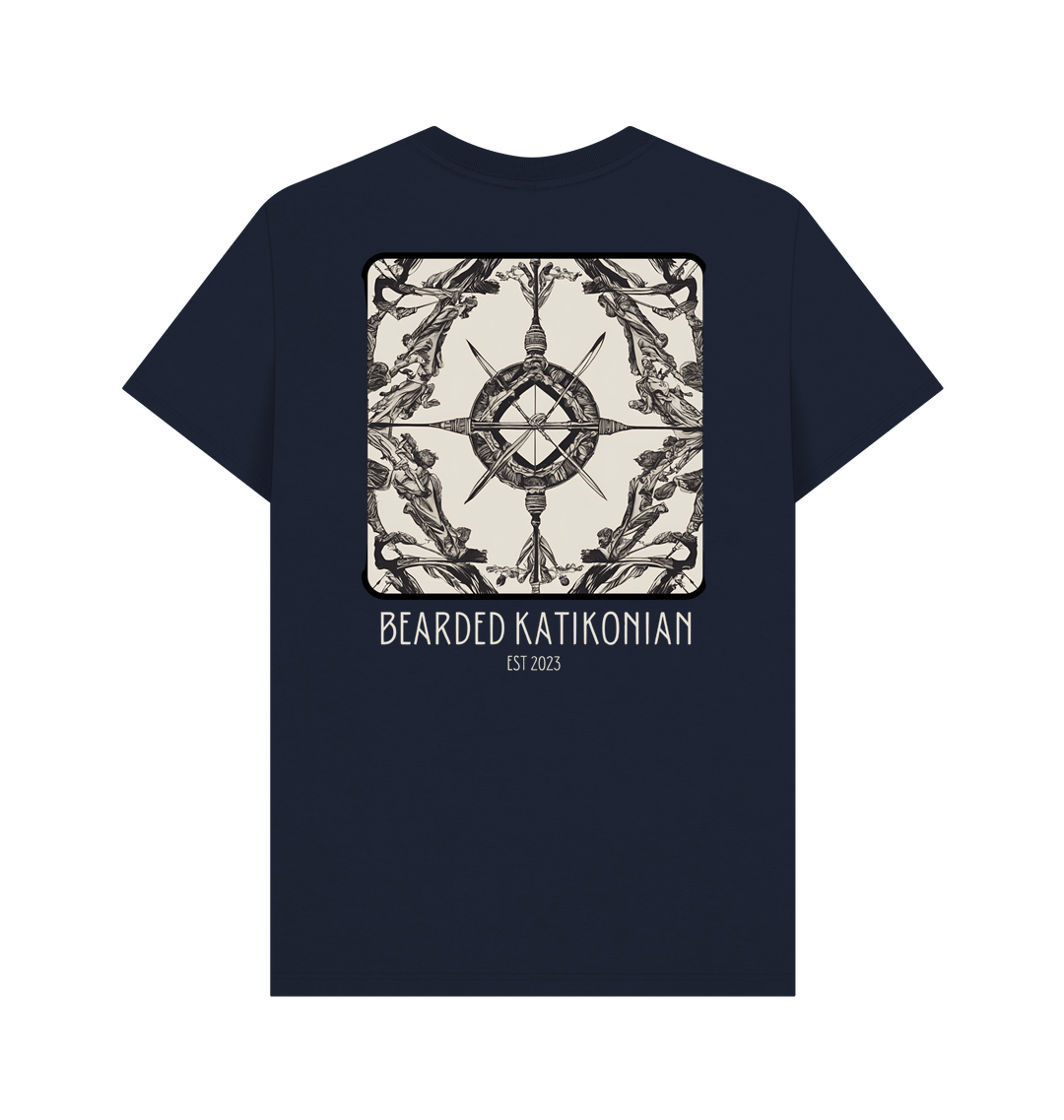 Navy Blue Printed T-shirt Back