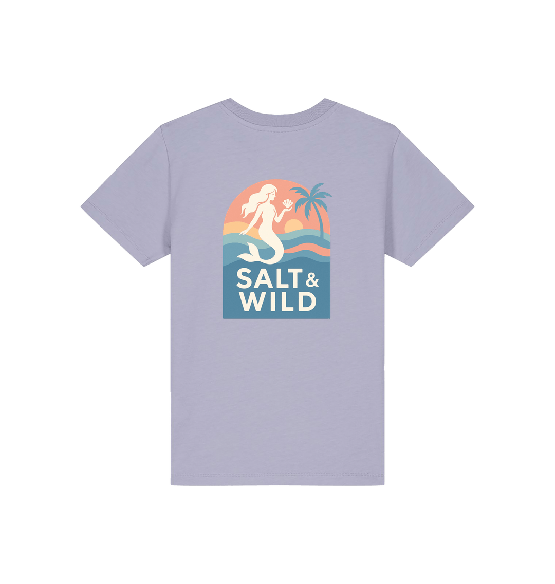 Lavender Printed Kids T-Shirt