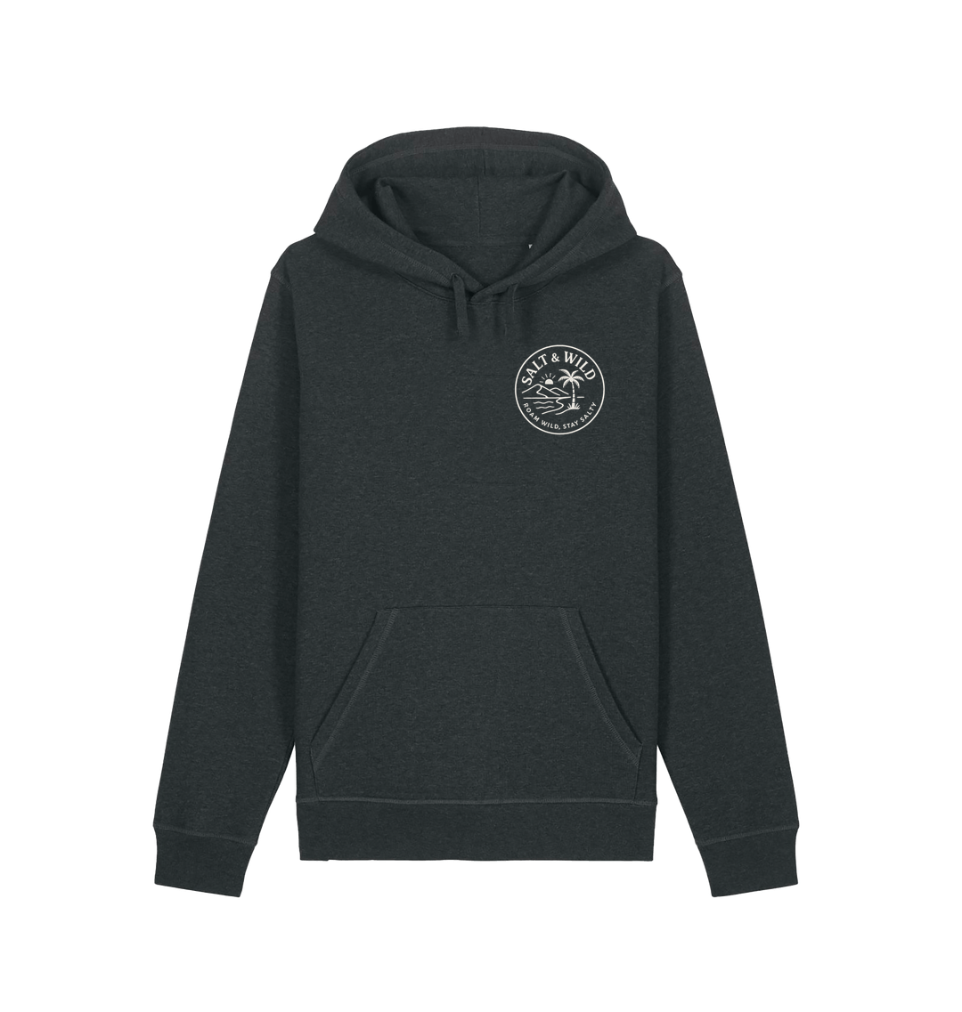 Dark Heather Grey Printed Hoody