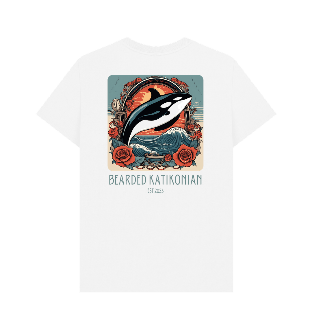 White Printed T-shirt Back