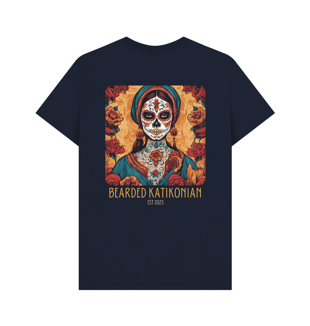 Navy Blue Printed T-shirt Back