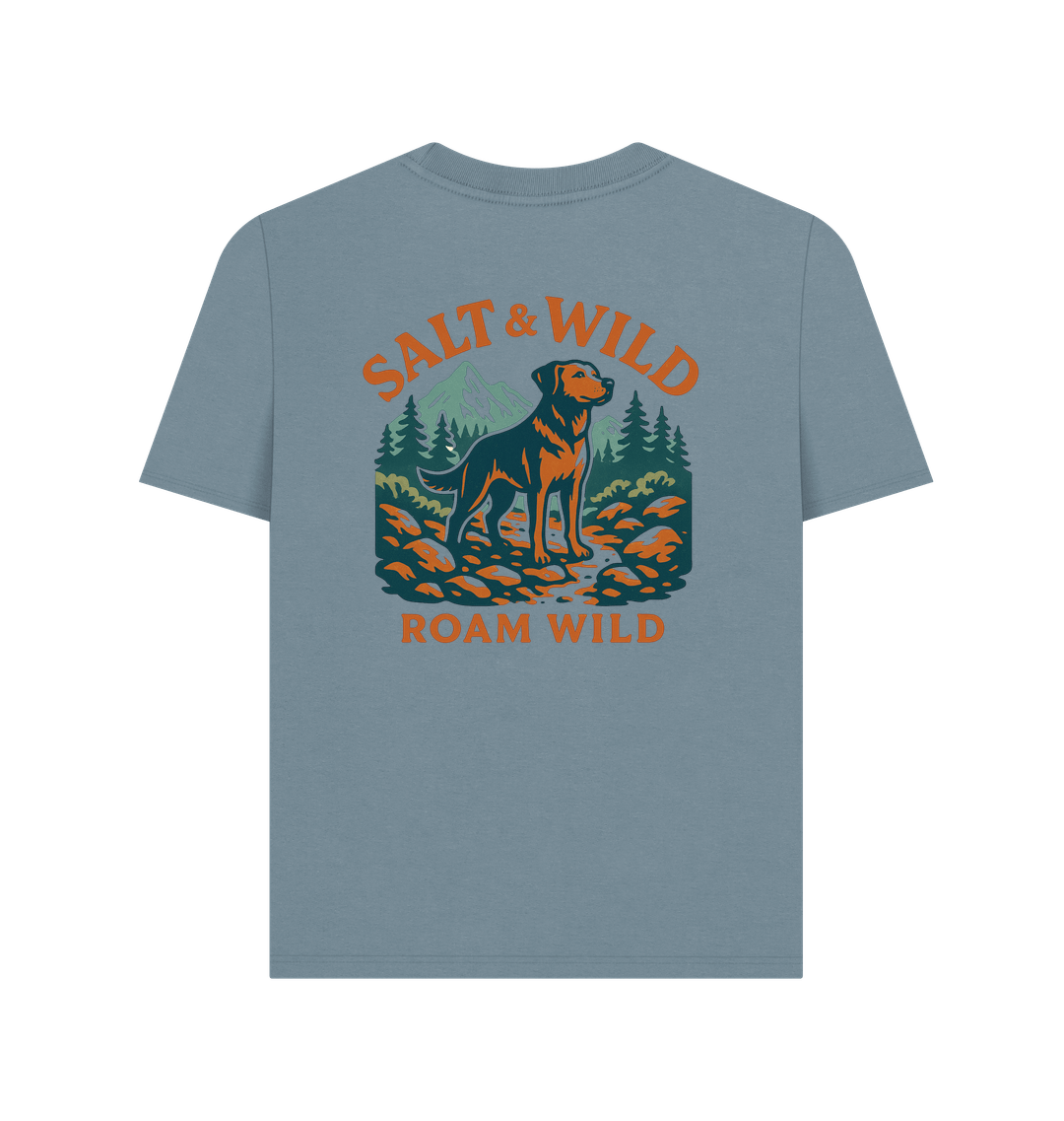 Stone Blue Printed T-shirt Back