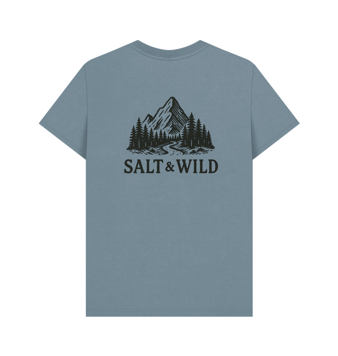 Stone Blue Printed T-shirt Back