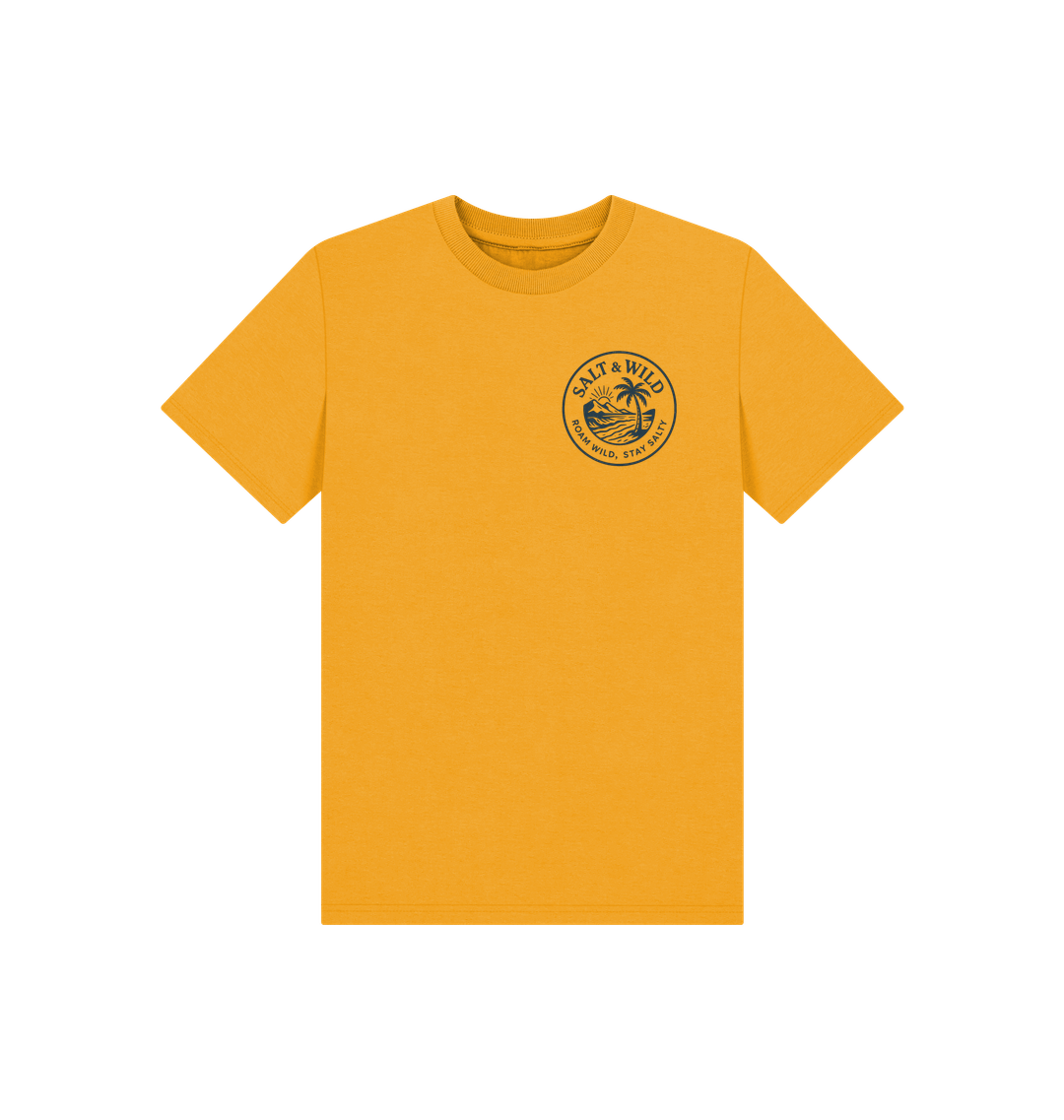 Mustard Printed Kids T-Shirt