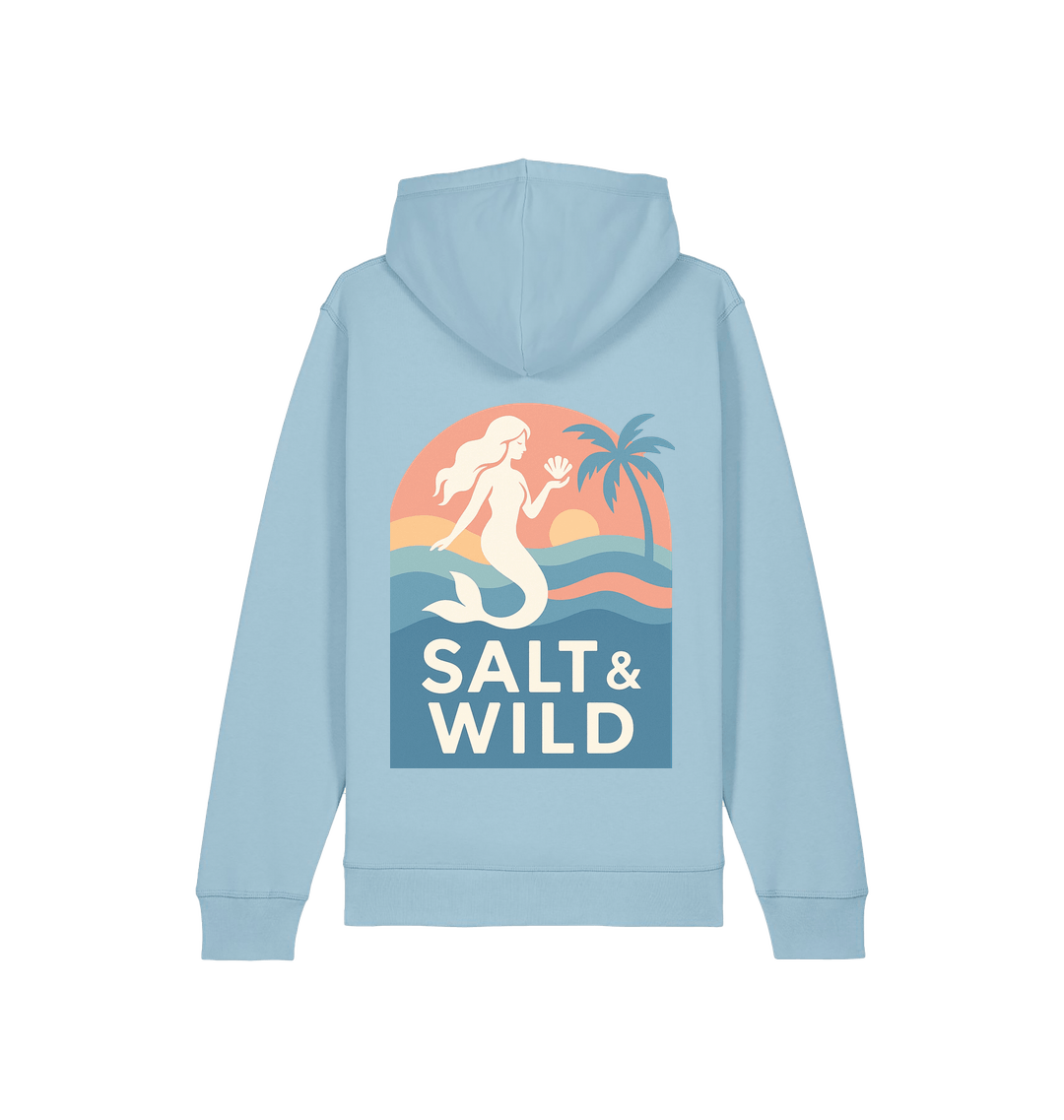 Sky Blue Printed Hoody
