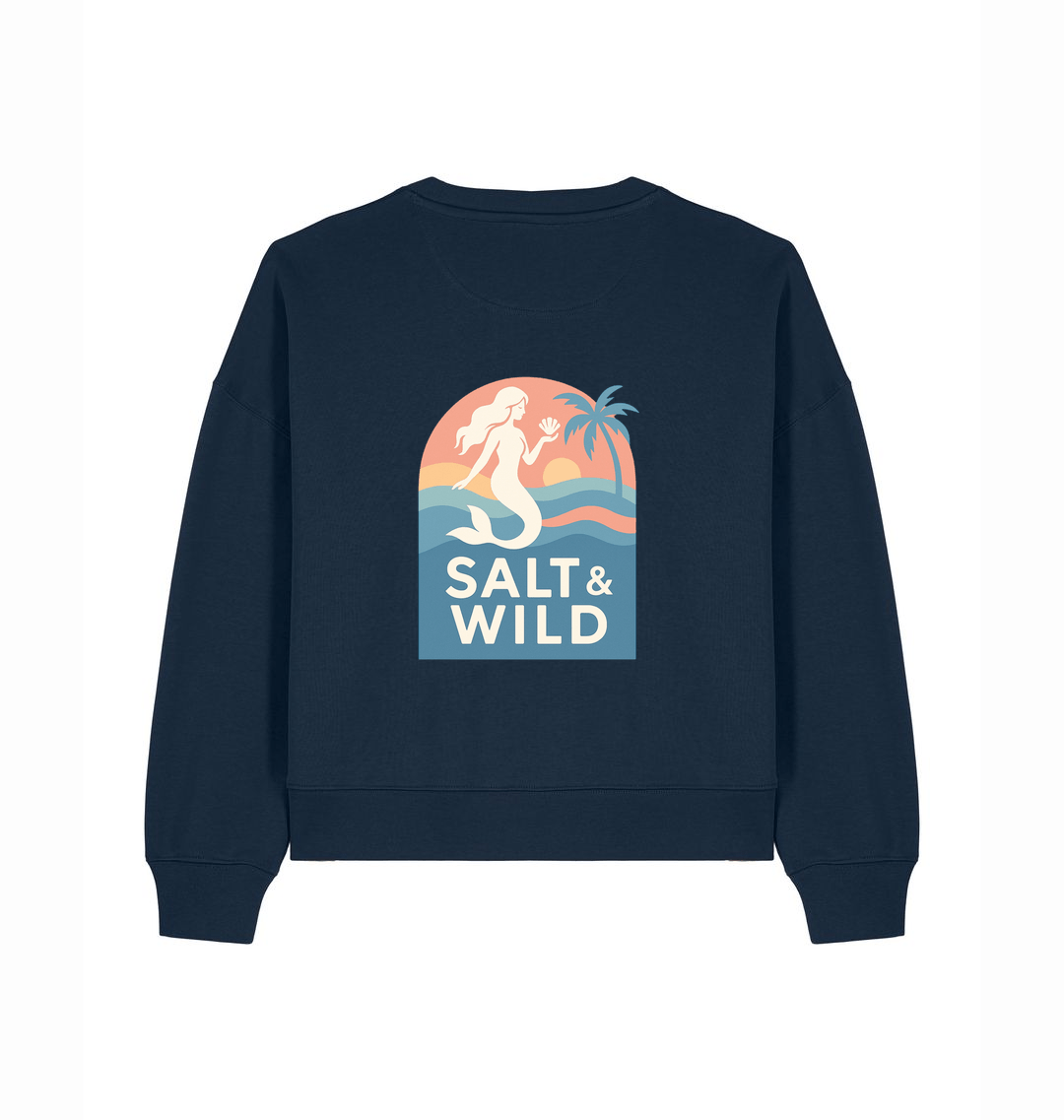 French Navy Printed Sweater