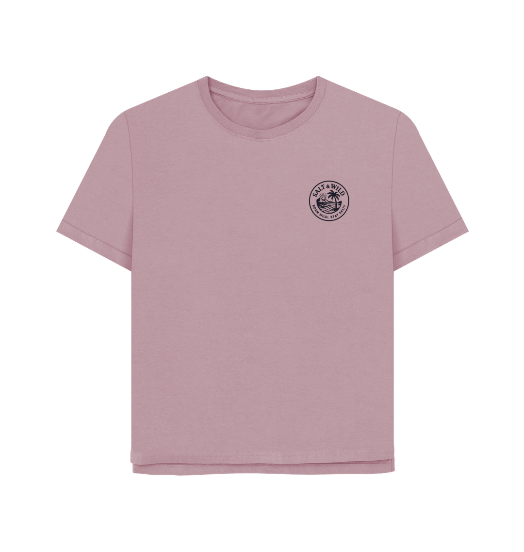 Mauve Printed T-shirt Front