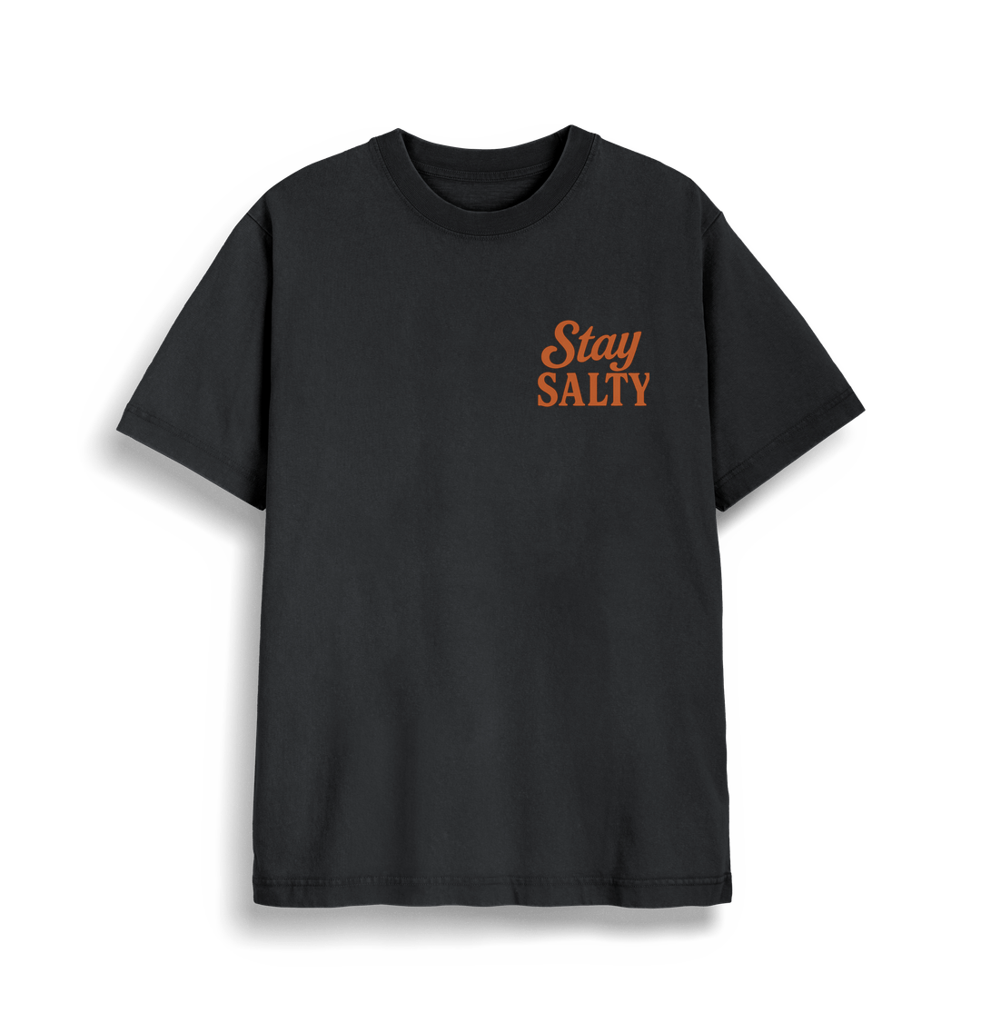 Garment Dyed Black Rock Printed T-shirt