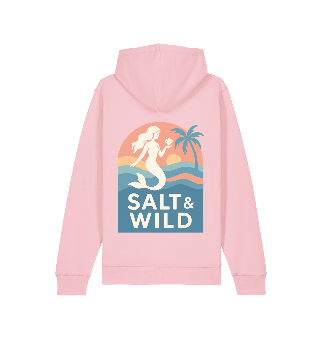 Cotton Pink Printed Hoody