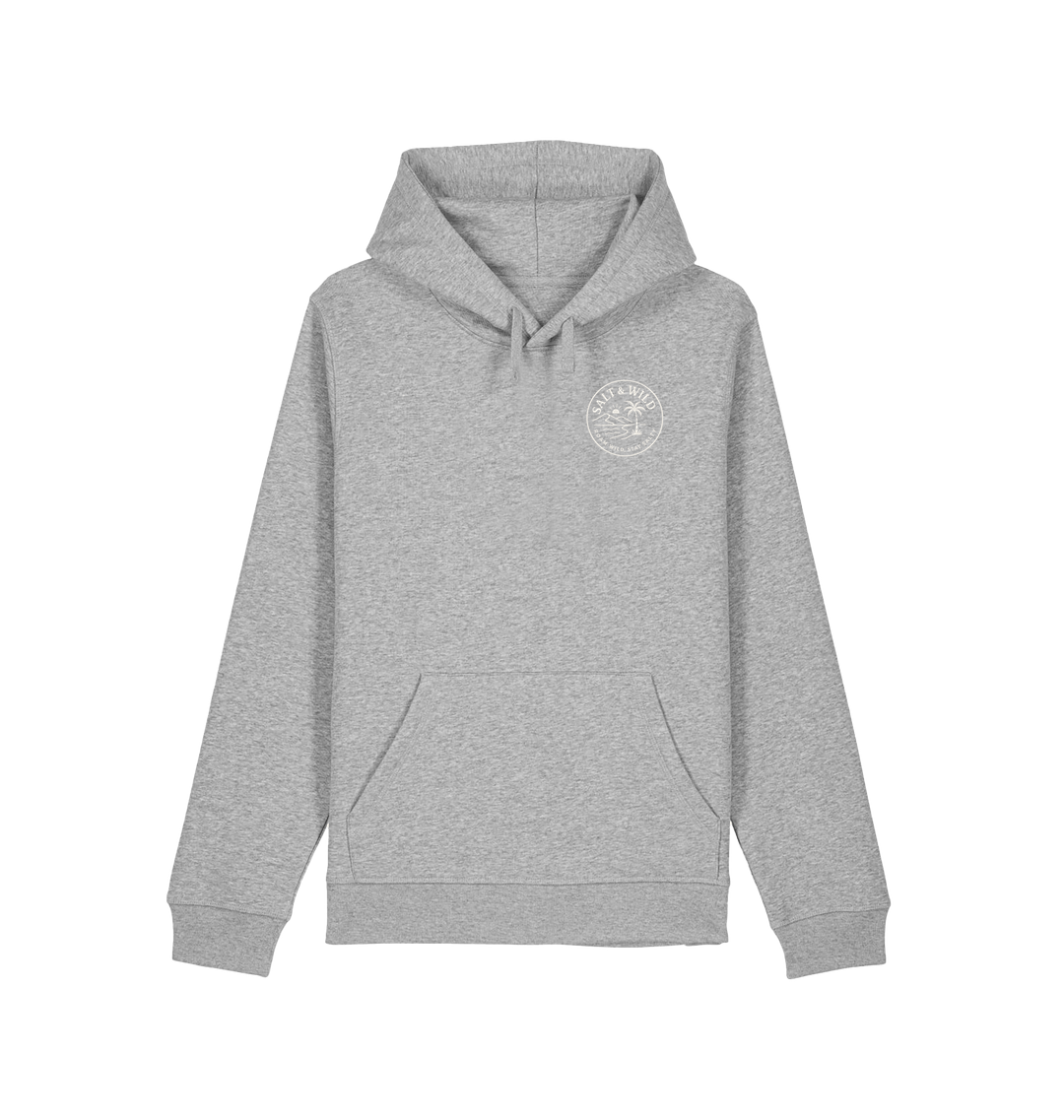 Heather Grey Printed Hoody
