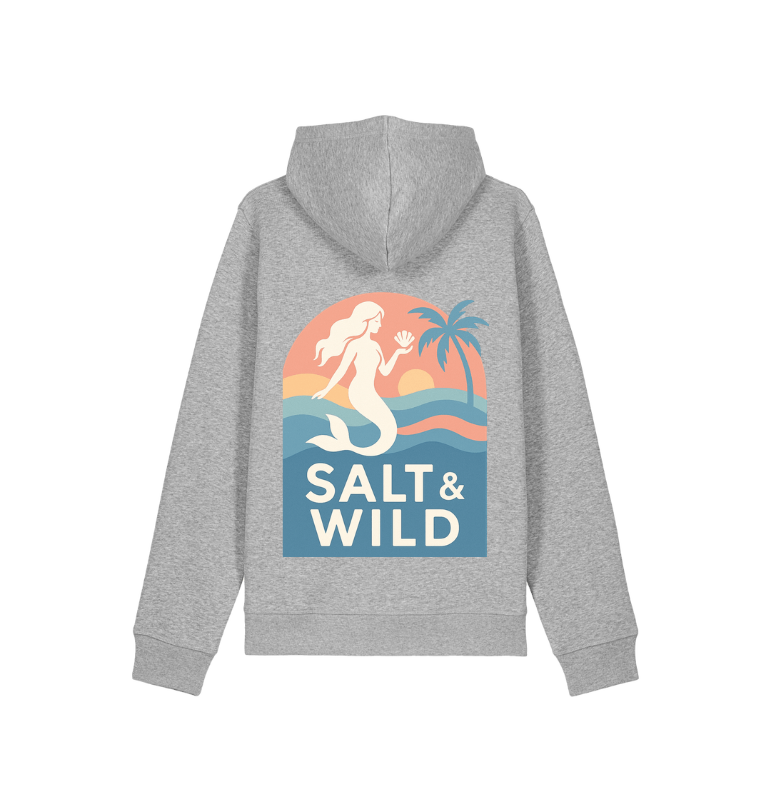Heather Grey Printed Hoody