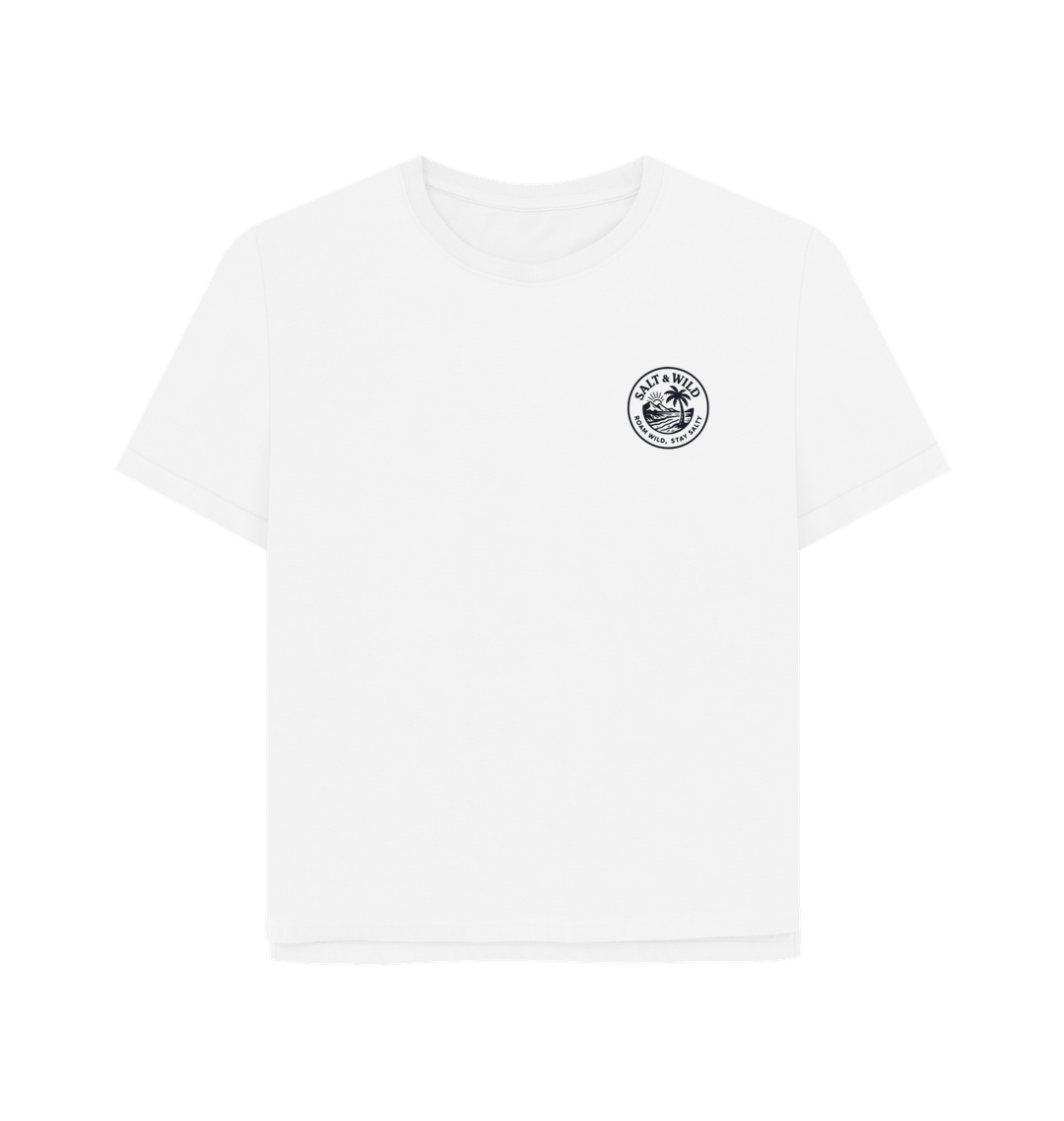 White Printed T-shirt Front