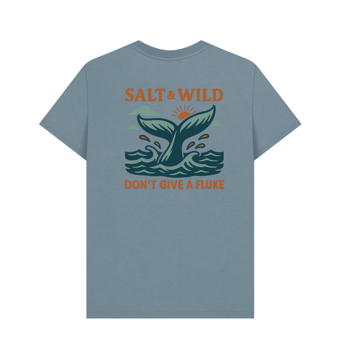 Stone Blue Printed T-shirt Back