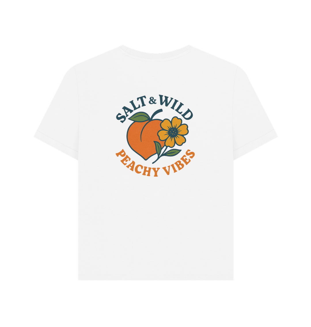 White Printed T-shirt Back