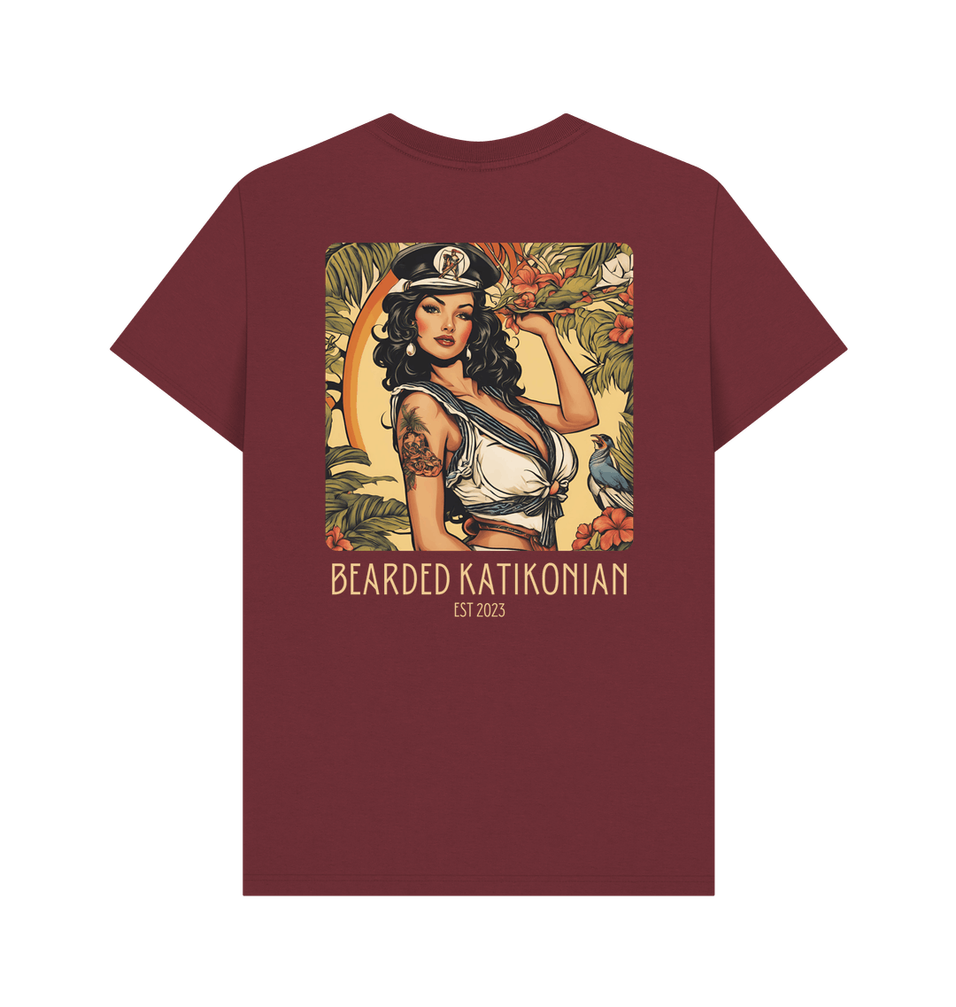 Red Wine Printed T-shirt Back