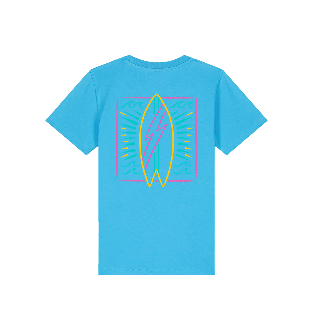 Aqua Blue Printed Kids T-Shirt