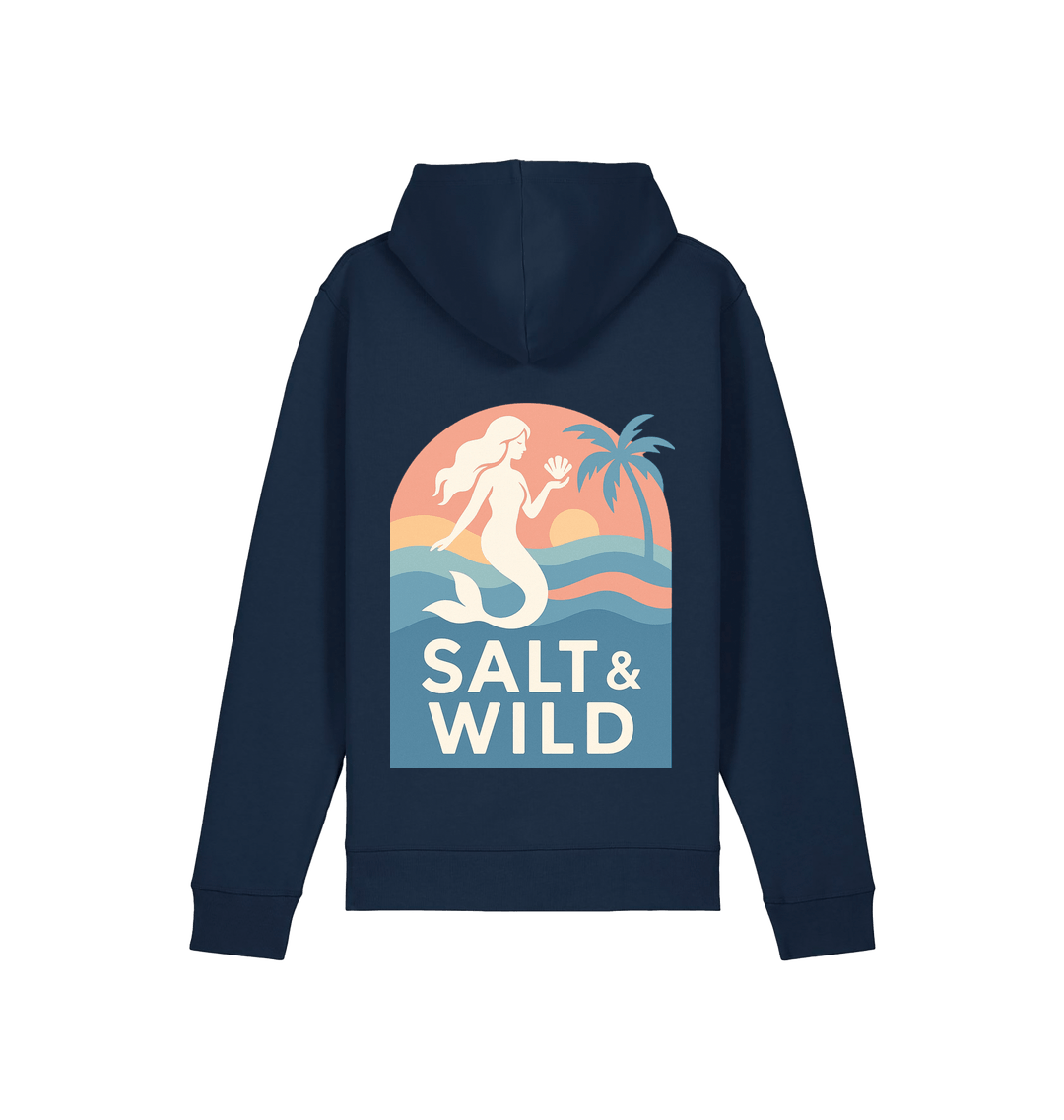 French Navy Printed Hoody
