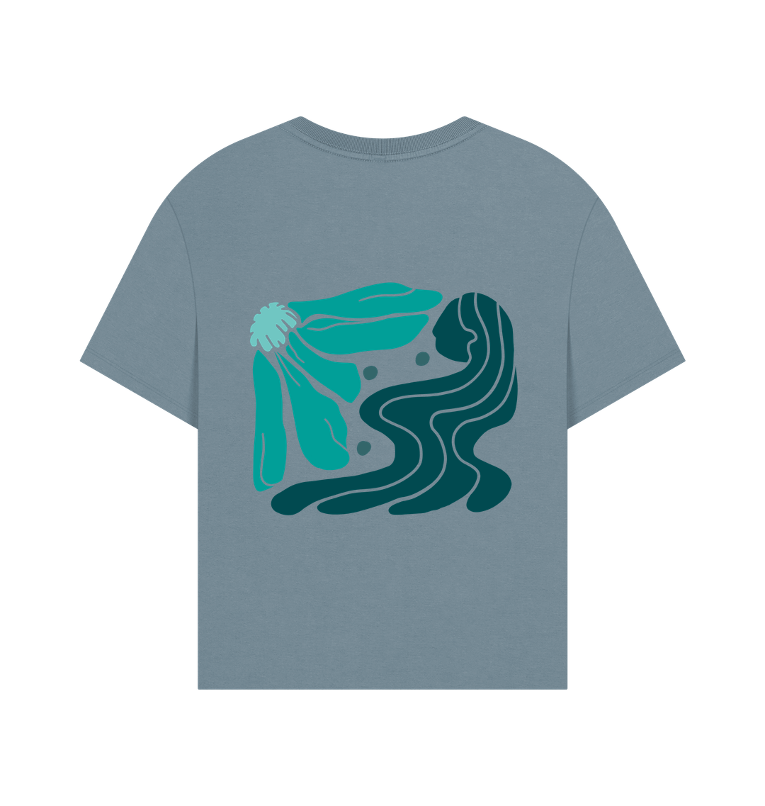 Stone Blue Printed T-shirt
