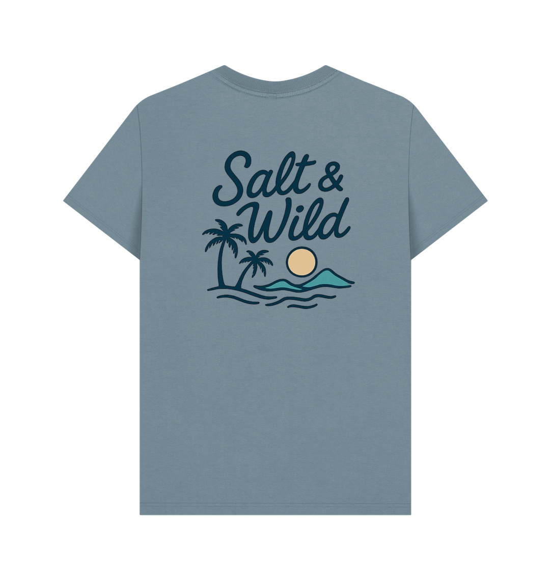 Stone Blue Printed T-shirt