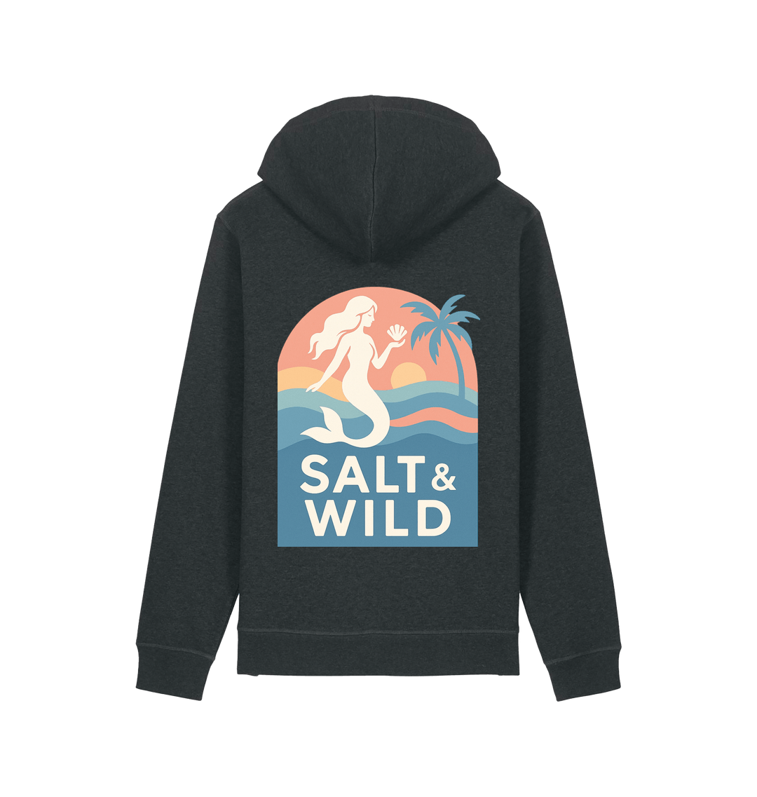 Dark Heather Grey Printed Hoody