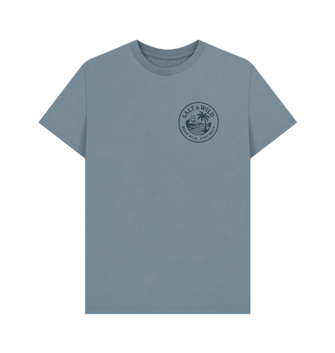 Stone Blue Printed T-shirt