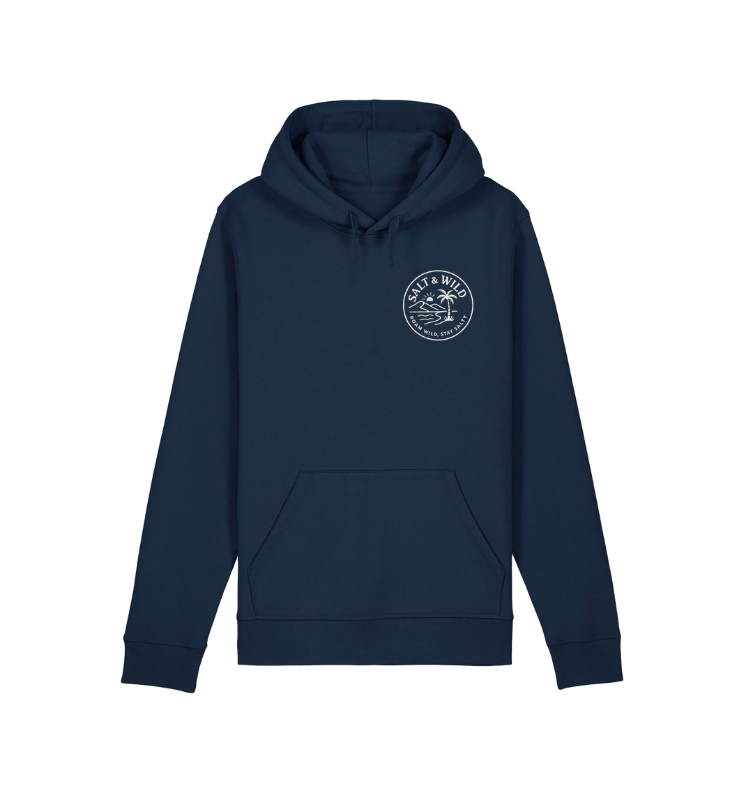 French Navy Printed Hoody