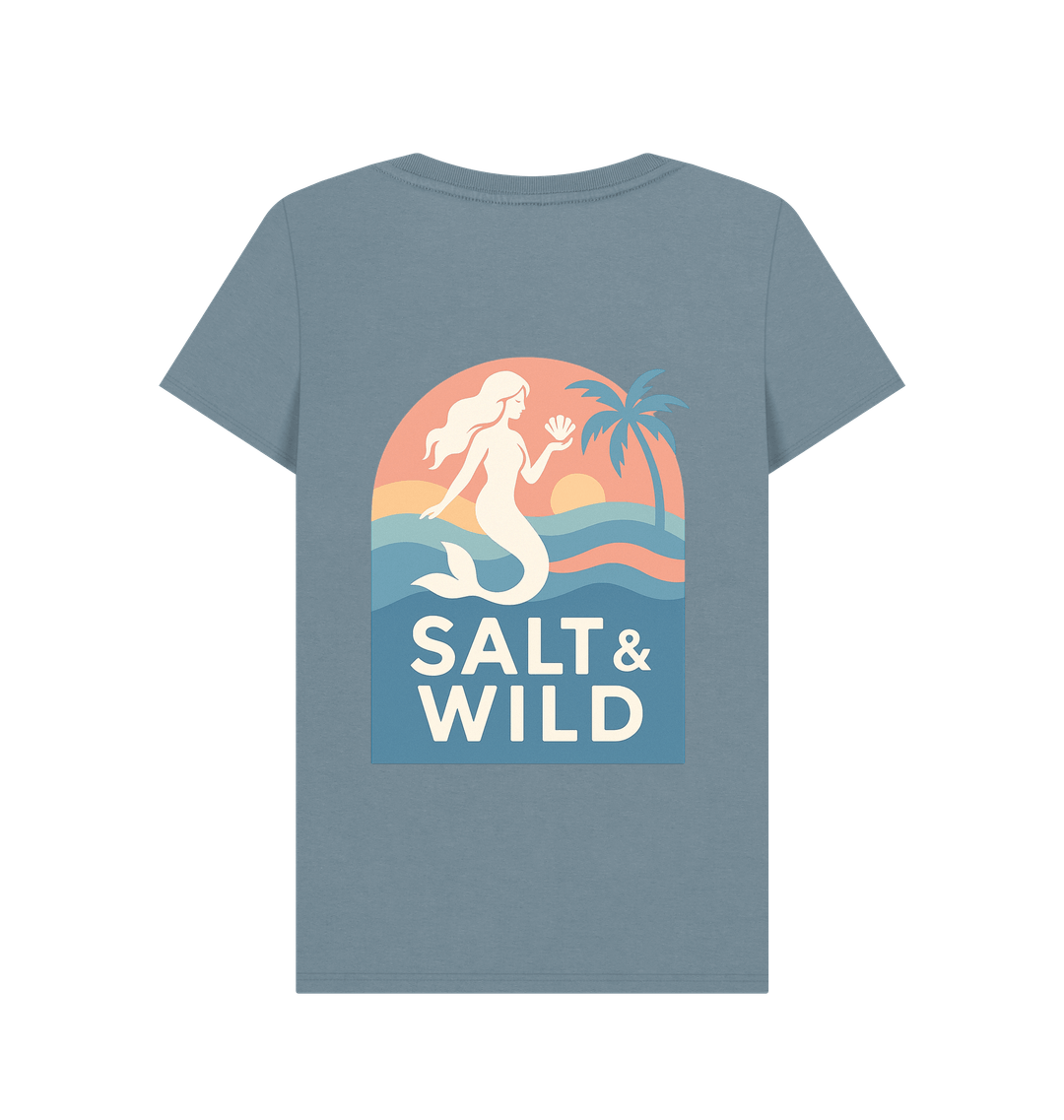 Stone Blue Printed T-shirt