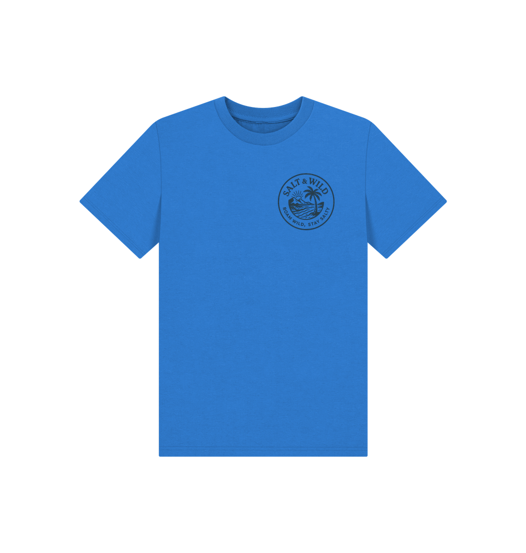 Bright Blue Printed Kids T-Shirt