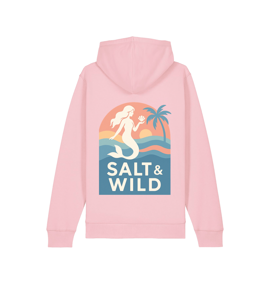 Cotton Pink Printed Hoody
