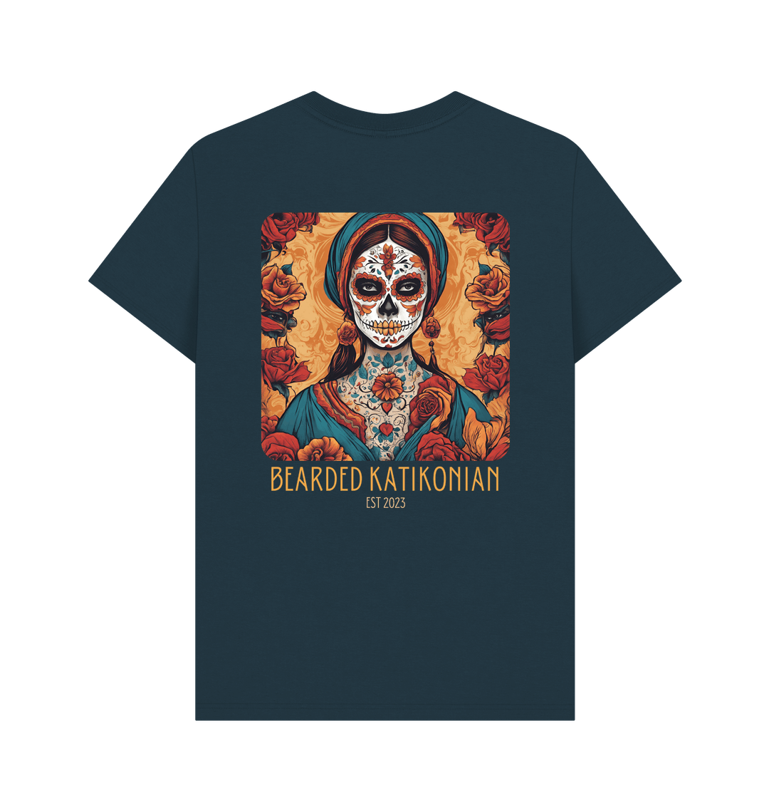 Denim Blue Printed T-shirt Back