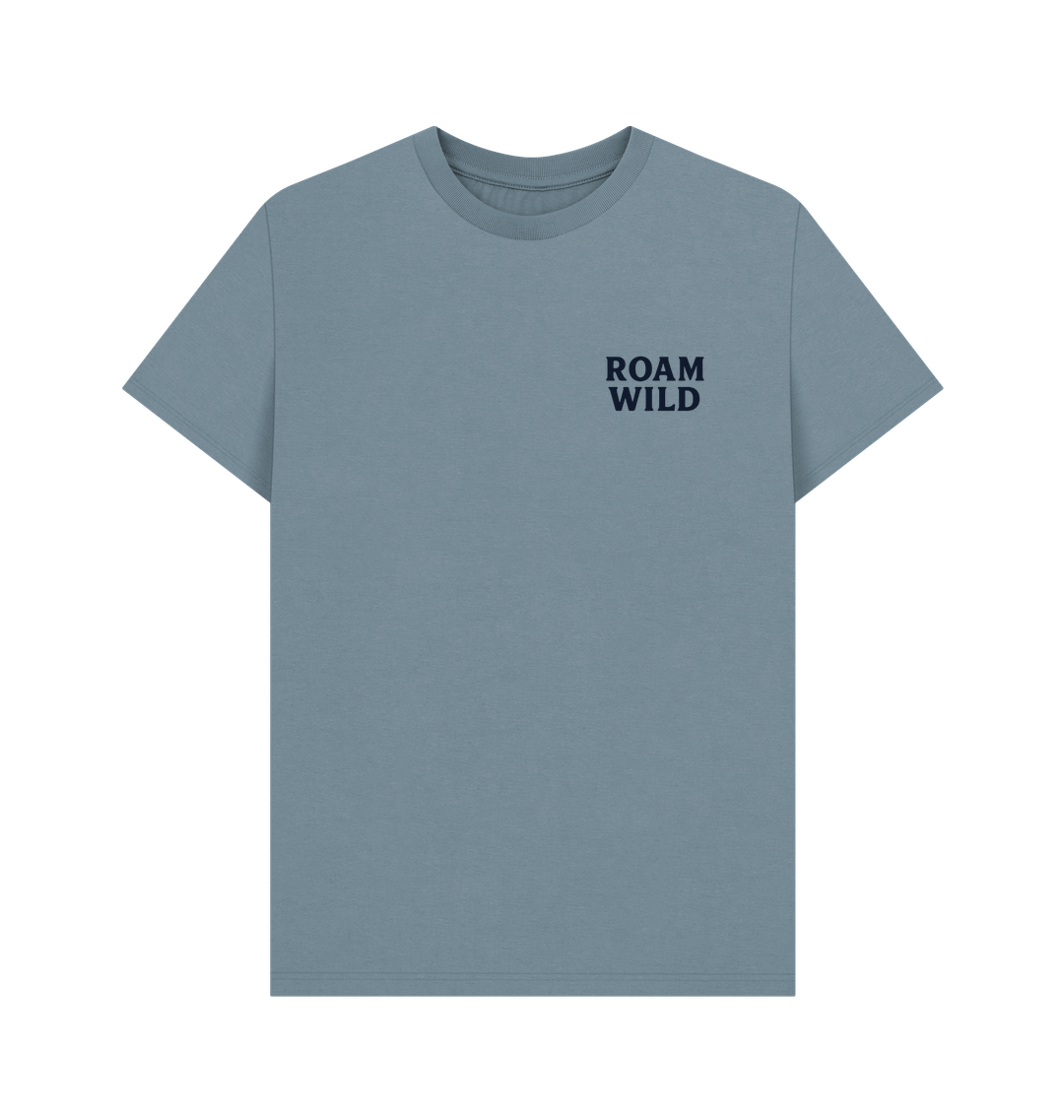 Stone Blue Printed T-shirt Front