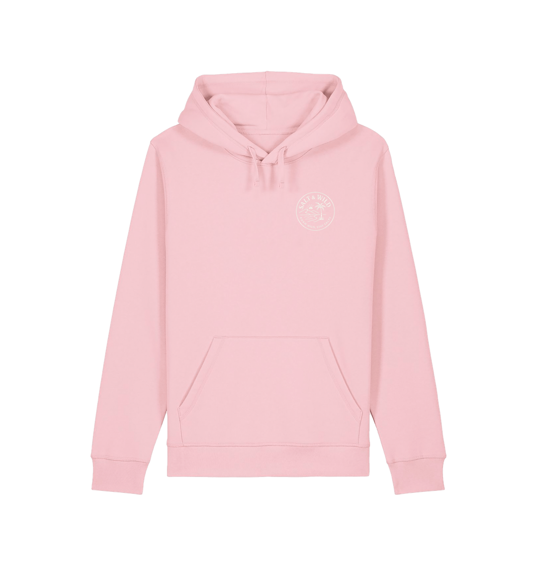Cotton Pink Printed Hoody