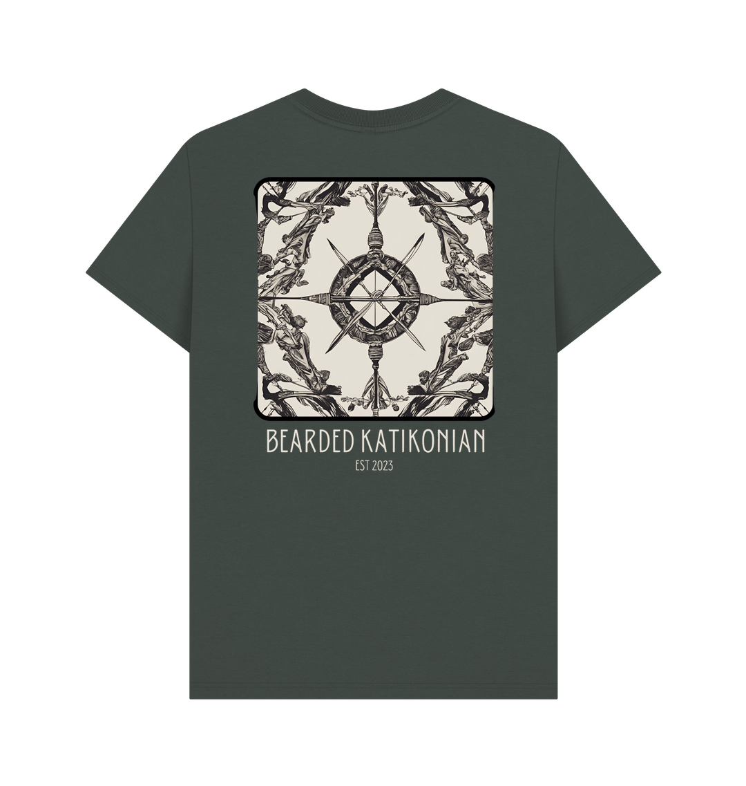 Dark Grey Printed T-shirt Back