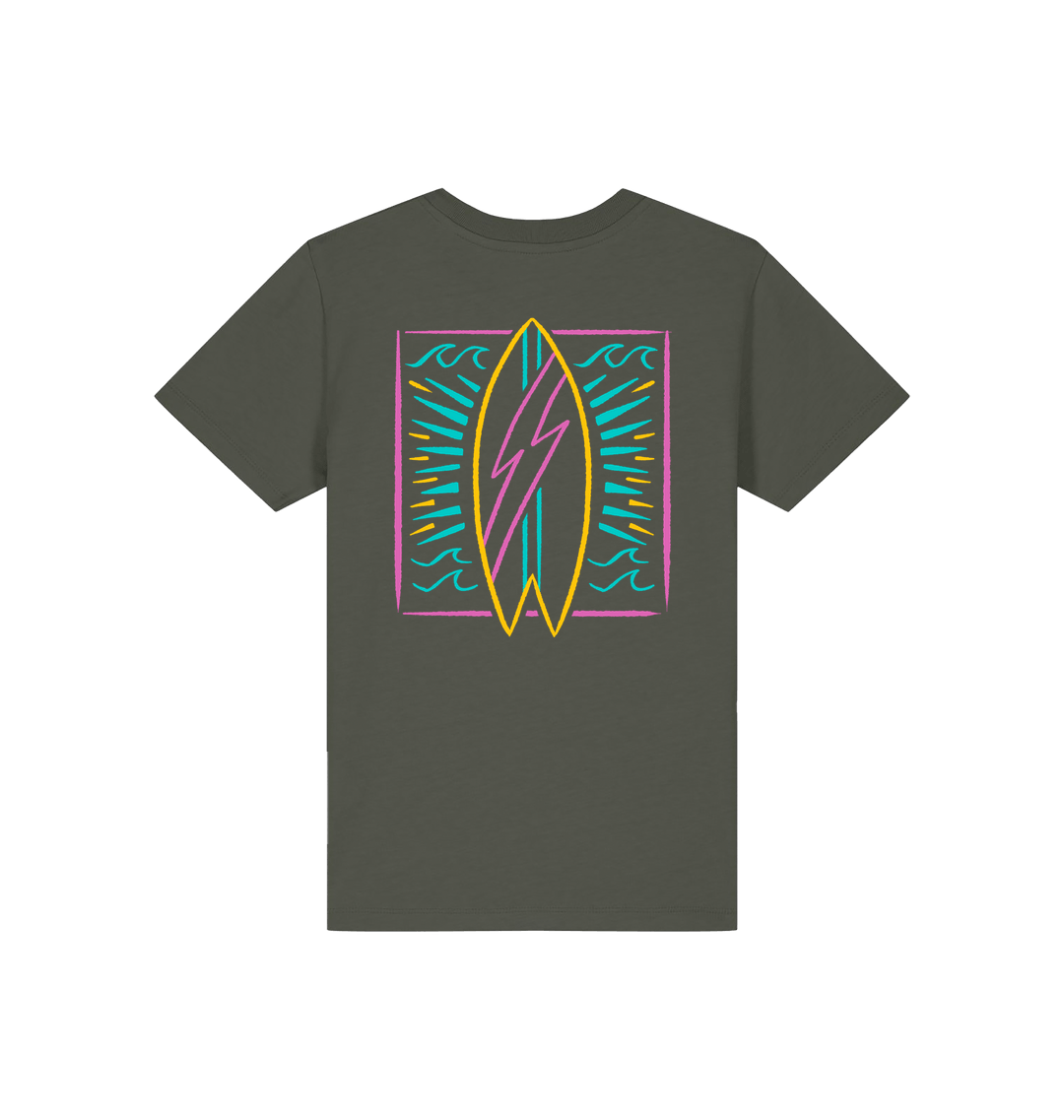 Khaki Printed Kids T-Shirt