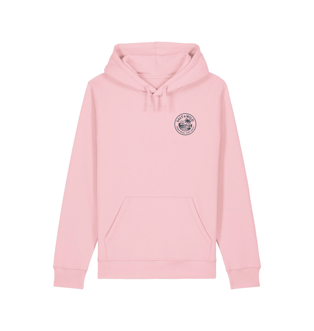 Cotton Pink Printed Hoody