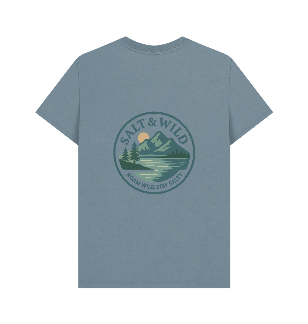 Stone Blue Printed T-shirt