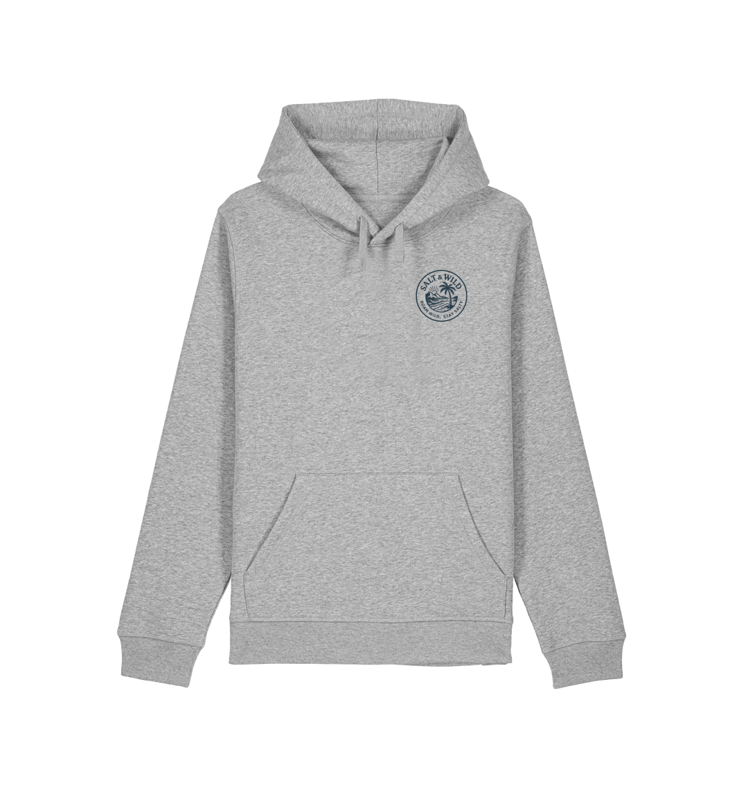 Heather Grey Printed Hoody