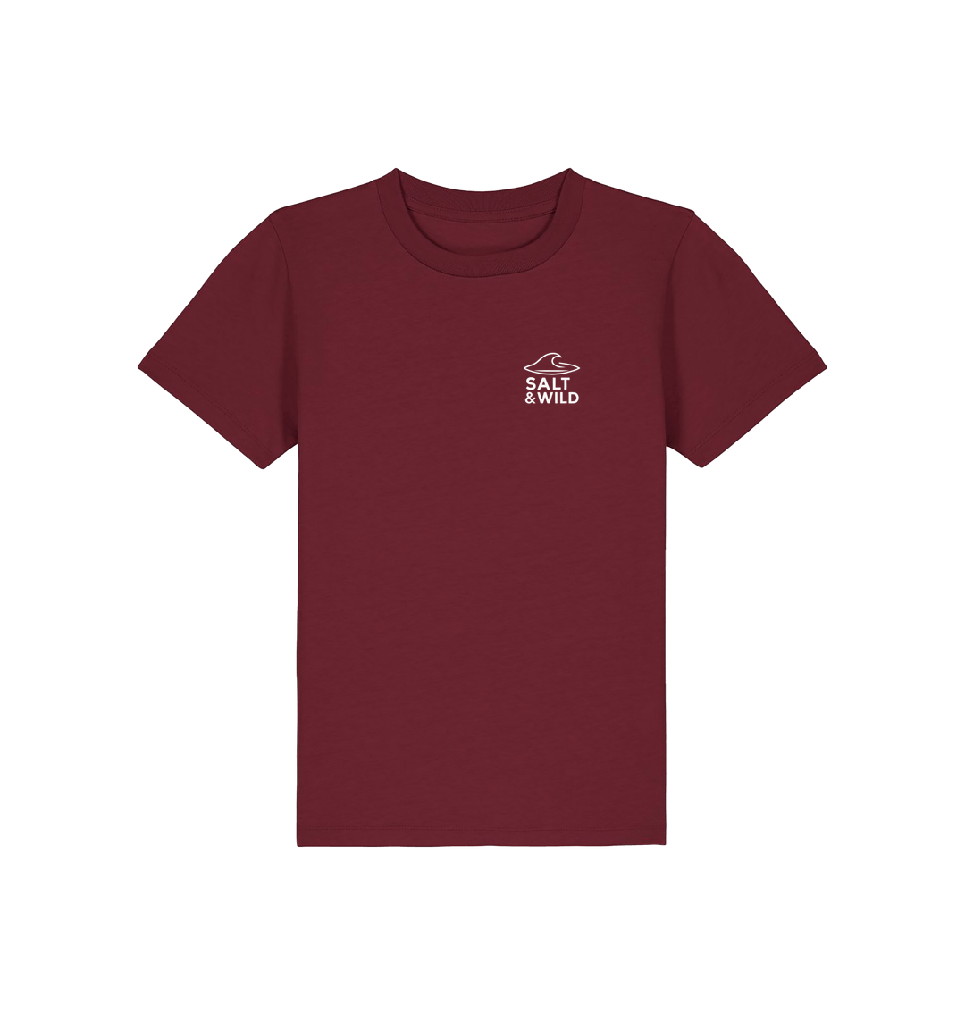 Burgundy Printed Kids T-Shirt
