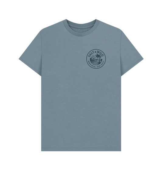 Stone Blue Printed T-shirt