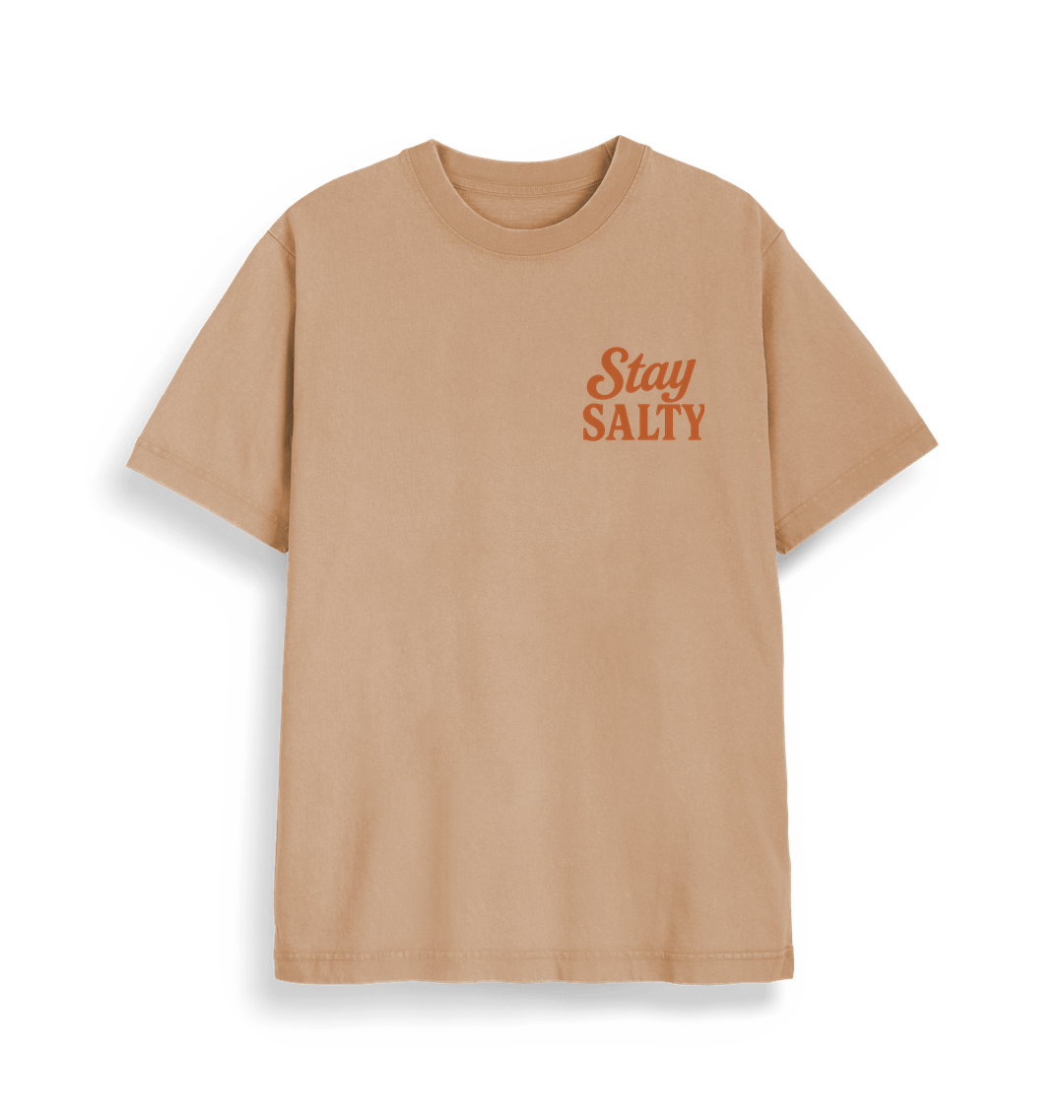 Garment Dyed Latte Printed T-shirt