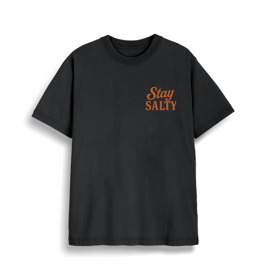 Garment Dyed Black Rock Printed T-shirt