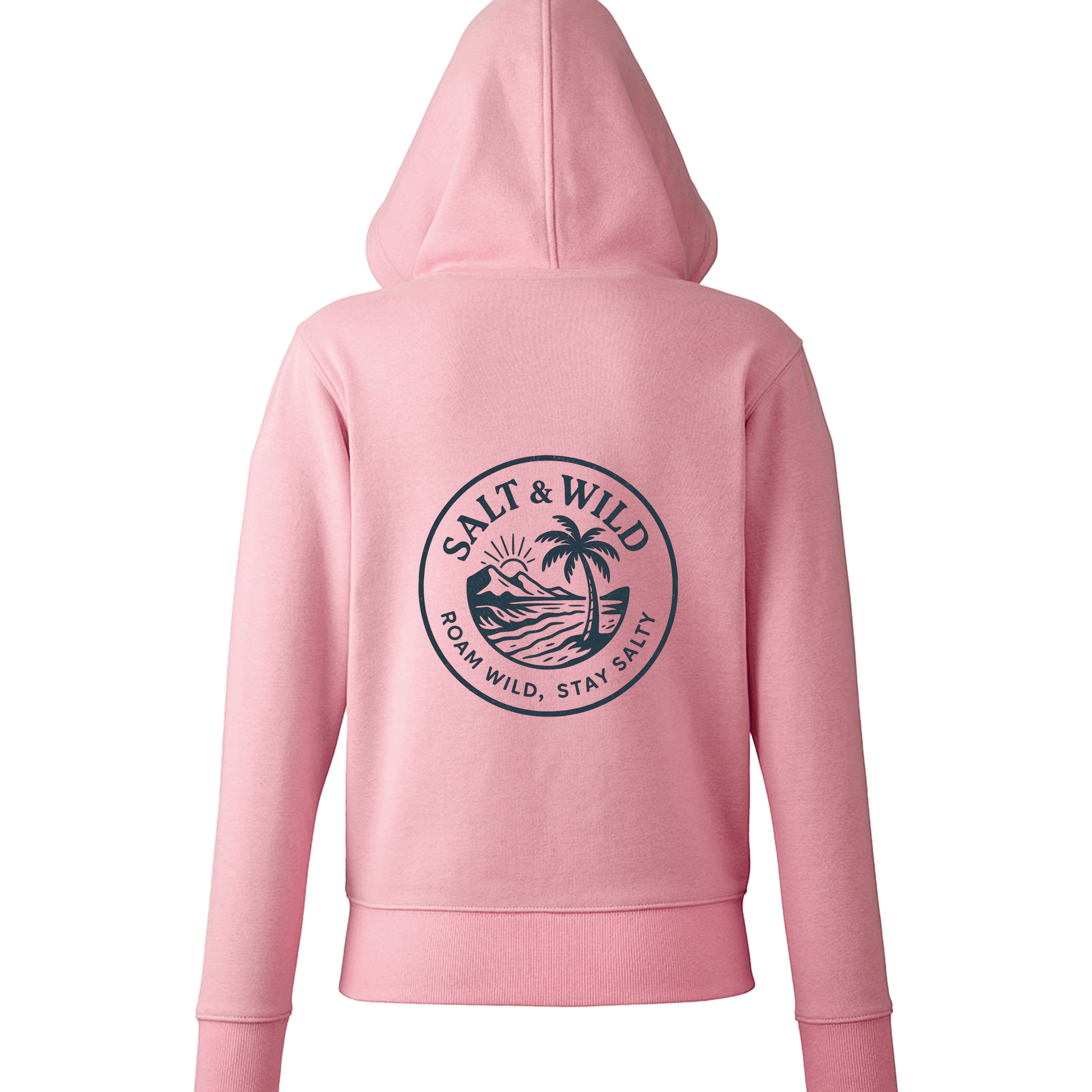 Pink Printed Hoody Back