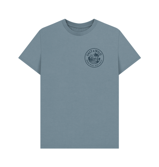 Stone Blue Printed T-shirt